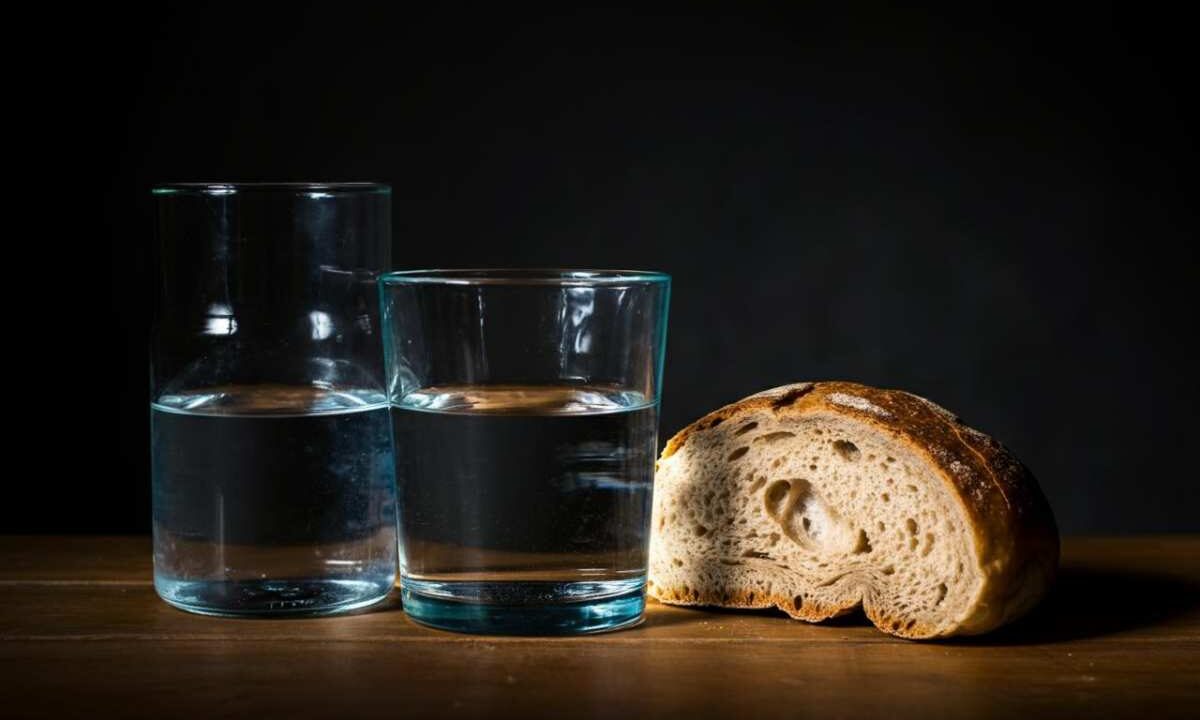Pane raffermo e acqua potabile